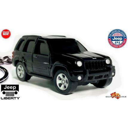 VERY RARE KEYCHAIN BLACK JEEP LIBERTY