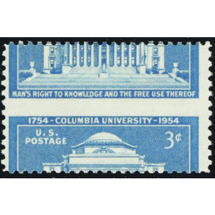 1029, Mint NH 3¢ - Large Misperforation ERROR - Stuart Katz