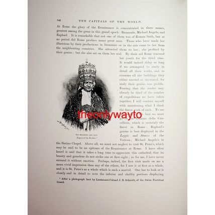 Pope Leo XIII, Rome, Italy, Book Illustration (Print), 1892