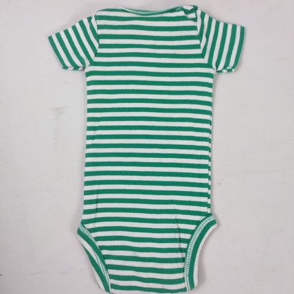 Carter's Just For You Boy's Newborn Short Sleeve One Piece "Brave" Green Stripes