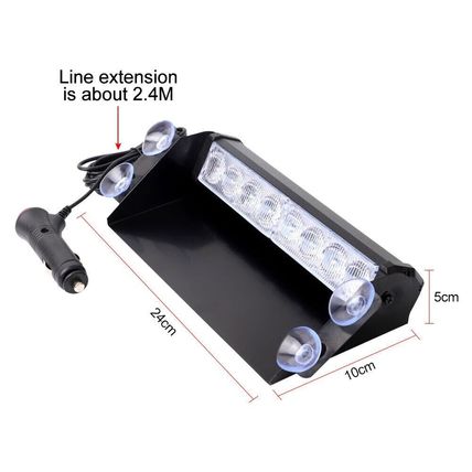 8 LED Blue Car Strobe Light 12v Mine Rescue Bomb Disposal Warning Lamp******