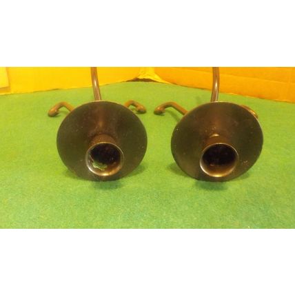 Pair of Black Wrought Iron Candle Stick Holders