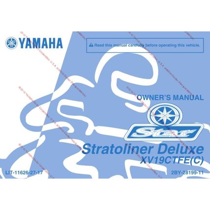 YAMAHA XV19CTFE(C) OWNERS MANUAL 2013 MOTORCYCLE 106 PAGES ENGLISH