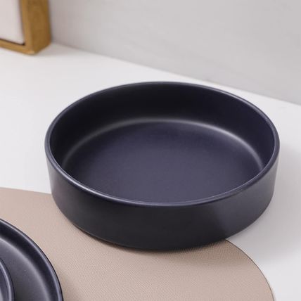 Stone Lain Cleo Modern Stoneware 16-Piece Dinnerware Set, Plates and Bowls Set,
