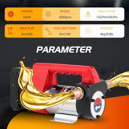 Mxmoonant 12GPM Cordless Diesel Transfer Pump, Electric Oil Change Pump, Portabl