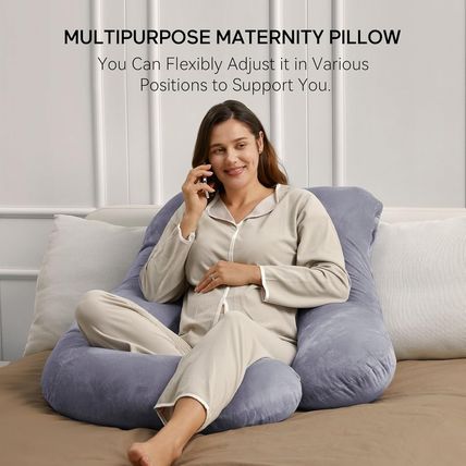 Momcozy Pregnancy Pillows for Sleeping, U Shaped Full Body Maternity Pillow with