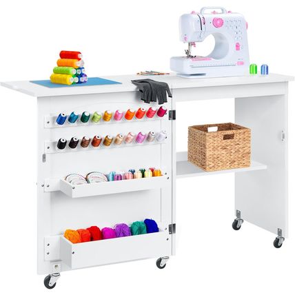 Best Choice Products Folding Sewing Table Multipurpose Craft Station & Side Desk
