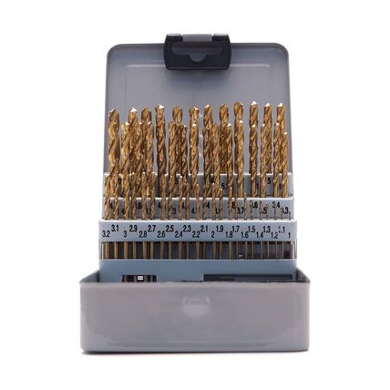 Tortoiseshell 51-Piece Metric Index Drill Bit Set, 1.0-6.0 Mm, HSS with Tin Coat