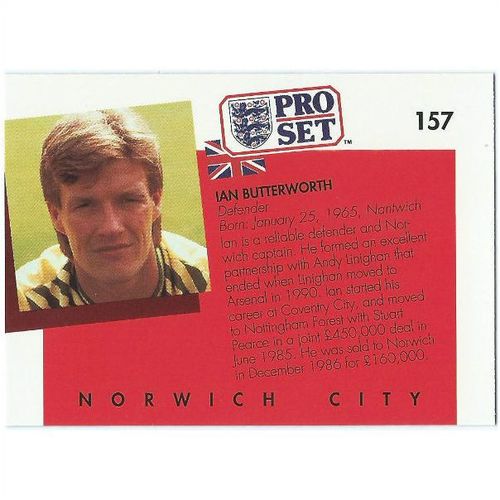 1990/1991 Pro Set Footbal - #157 - Ian Butterworth