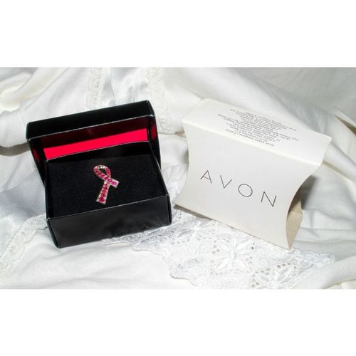 Boxed Solidarity Crusade Pin Pink Crystal Brooch Jumper Clasp Jewellery 2401