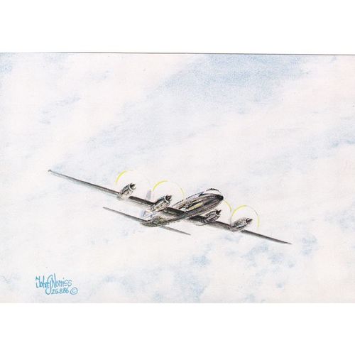 Artist Drawn Bristol Britannia Mk1 Military Aircraft (AM2056)