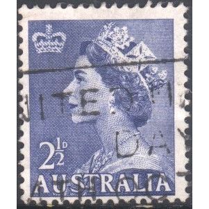 Australia 1953 - SG261a - 2&1/2d blue - Queen Elizabeth 11 - used