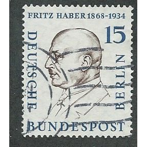 BERLIN -1957 15pf 'PORTRAITS -F. HABER' FINE USED (EBID49-655)