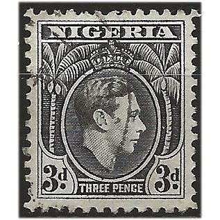 Nigeria 1944 SG53b 3d Black Fine Used . ..