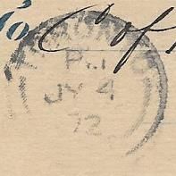 Toronto, Ontario fancy cork cancel, 1872, York Co. on #P1 Postal Card