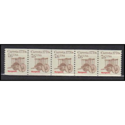 2255 7.6c Carreta Fine MNH Dry Gum PNC 1/5 X2919