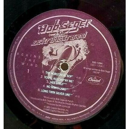 Bob Seger & Silver Bullet Band AGAINST THE WIND LP Vinyl 1980 Capitol (P4)