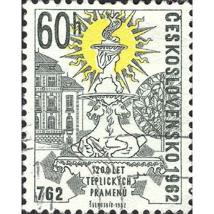 CZECHOSLOVAKIA, Discovery of Teplice Springs, yellow 1962, 60h