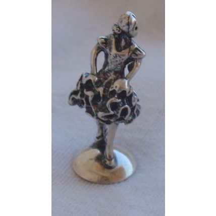 Flamenco bailarina silver miniature