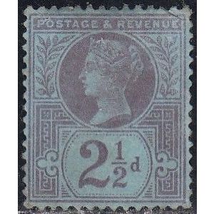GB, 1887-92 2.5d purple/blue, SG 201 (Scott #114), used