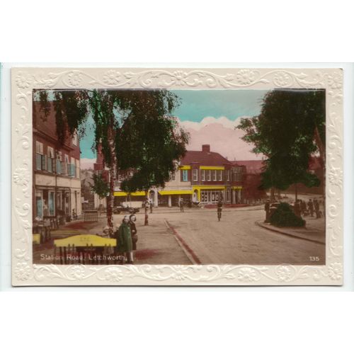 Station Road Letchworth Postcard RP Hertfordshire