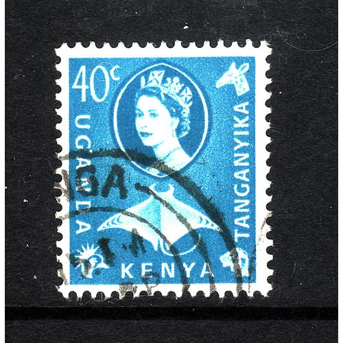 KENYA UGANDA AND TANGANYIKA 1960 40c GREEN BLUE MANTA SG189 FINE USED