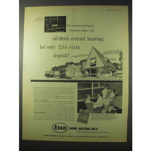 1958 Esso Home Heating Oils Ad - Central Heating