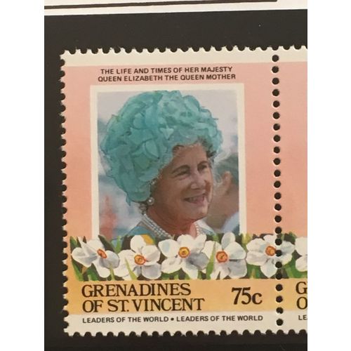 St Vincent Grenadines 1985 Queen Elizabeth Mother 75c Mint NHM SG405 Sc497 stamp