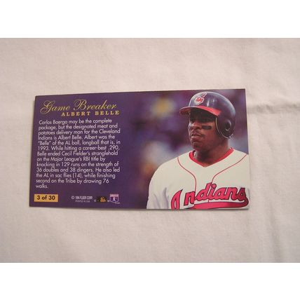 Albert Belle 1994 Fleer Extra Bases GAME BREAKERS NO. 3
