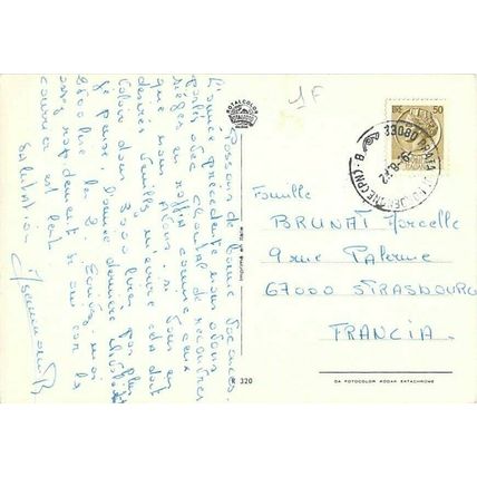 Mountain Chalet unknown Italy Postcard posted 1972 VGC