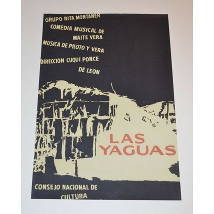 Cuban Theater Poster Art.Home or Room Decoration.Las Yaguas.Musical comedy.Shack