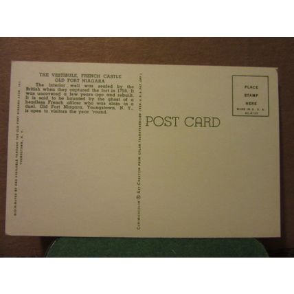 VESTIBULE, OLD FORT NIAGARA, YOUNGSTOWN, NEW YORK STATE , USA unused postcard =