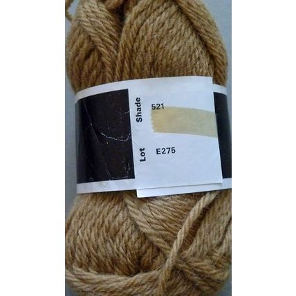 VINTAGE PURE NEW WOOL KNITTING WOOL / YARN - LIGHT BROWN