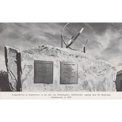 Langenhoven Sundial African 1960s Postcard