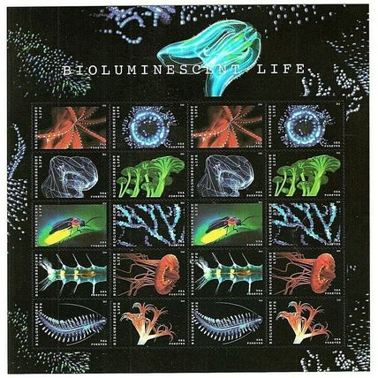 Bioluminescence Sheet of 20 Current Rate Stamps Scott 5273a