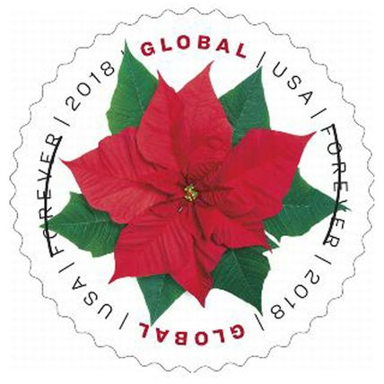 Global Poinsettia Sheet - 10 International First Class - Stamps Scott 5311