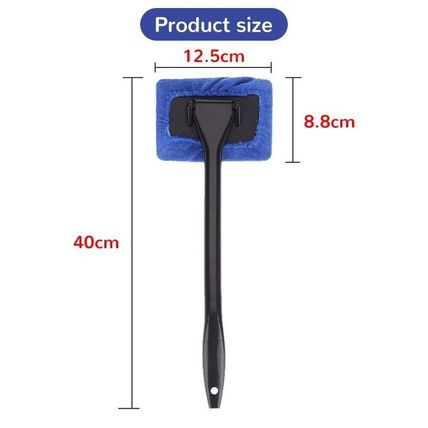 Car Window Cleaner Brush Kit Windshield Interior Glass Wiper With Long Hand