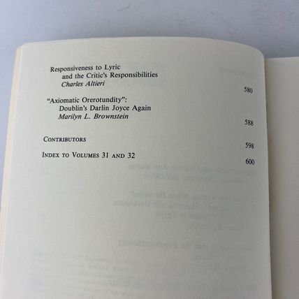 Contemporary Literature Winter 1991 Vol 32 No 4 Paperback Book