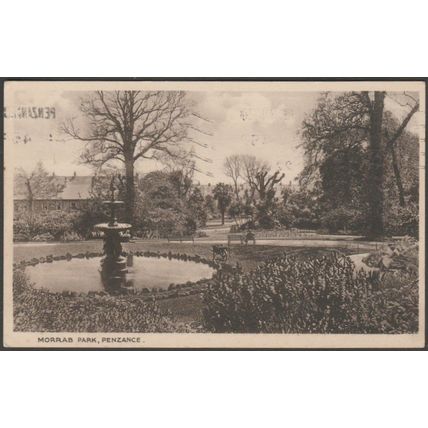 Morrab Park, Penzance, Cornwall, 1931 - Postcard