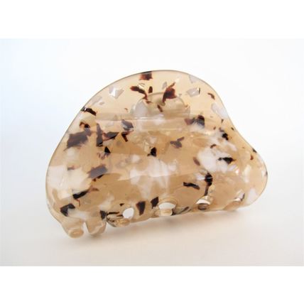 Tan brown beige taupe marbled hair claw clip