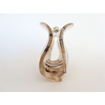 Tan brown beige taupe marbled hair claw clip