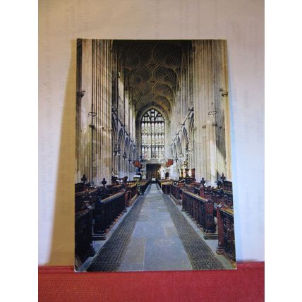 BATH ABBEY, SOMERSET vintage used postcard J Arthur Dixon SOM. 5. 1957 pm =