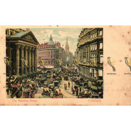 Mansion House, London, 363 Woodbury Series Postcard, 1903