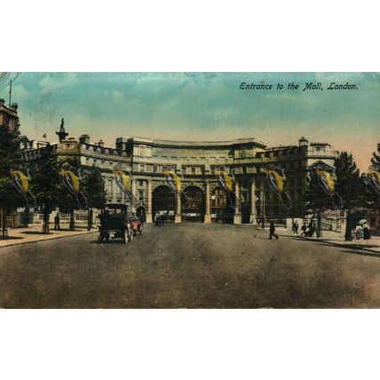 Entrance To The Mall, London, Layers Separating Postcard, 1916