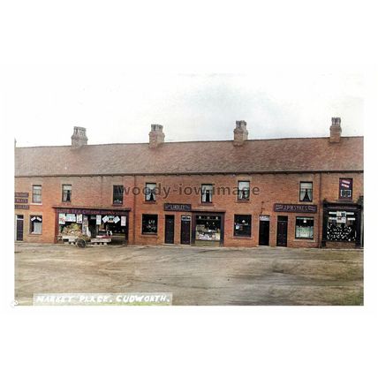 ptc1556 - Yorks - Lindley, also Sykes Stores at Cudworth Market Place, print 6x4