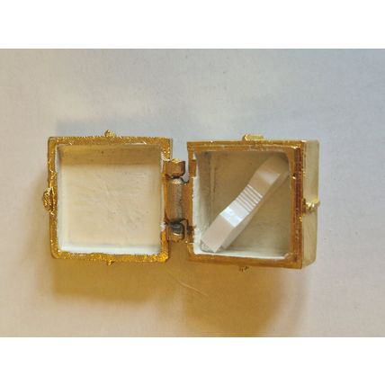 Vintage 1980's Gold Colour Parcel Pill Box