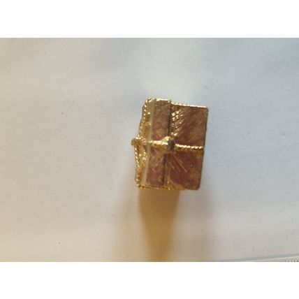 Vintage 1980's Gold Colour Parcel Pill Box