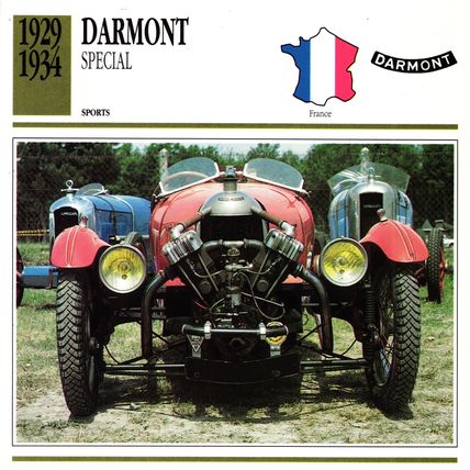 Collectors Club card. Classic Cars. Darmont Special