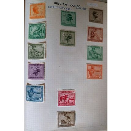 Belgian Congo 1923 mint issues x13 to 1F