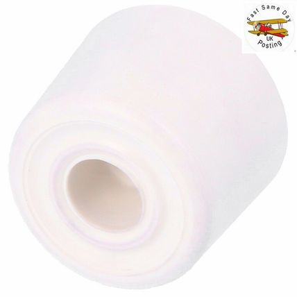 WHITE RUBBER DOOR STOP Wall Protection Buffer Jam Floor Wedge Stopper Jammer